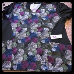 Winkx plus size stretch scrub top